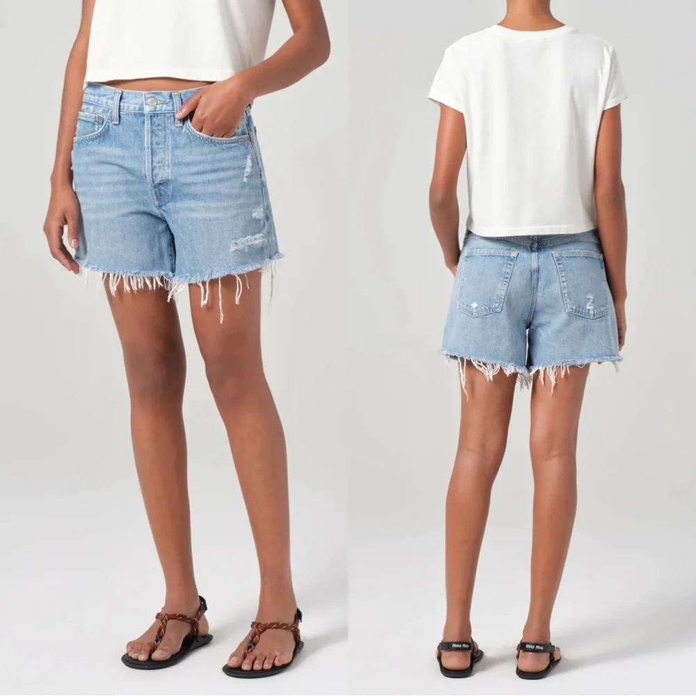 Agolde Parker Long Short In Swap Meet Size 34 - Picture 5 of 14